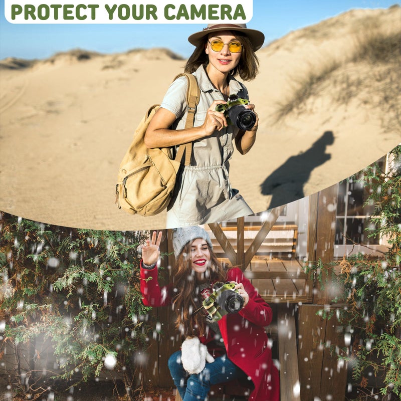 STSEETOP Camera Case for Nikon D750 - Protective Silicone DSLR Skin Cover, Detachable Cage, Shockproof, Dustproof (Army Green) - Image 5